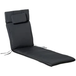 OUTSUNNY Sun Lounger Cushion Grey 2m 19 OUTSUNNY Sun Lounger Cushion Grey 2m -GardenChic Elegant Shop 1 1 116 2