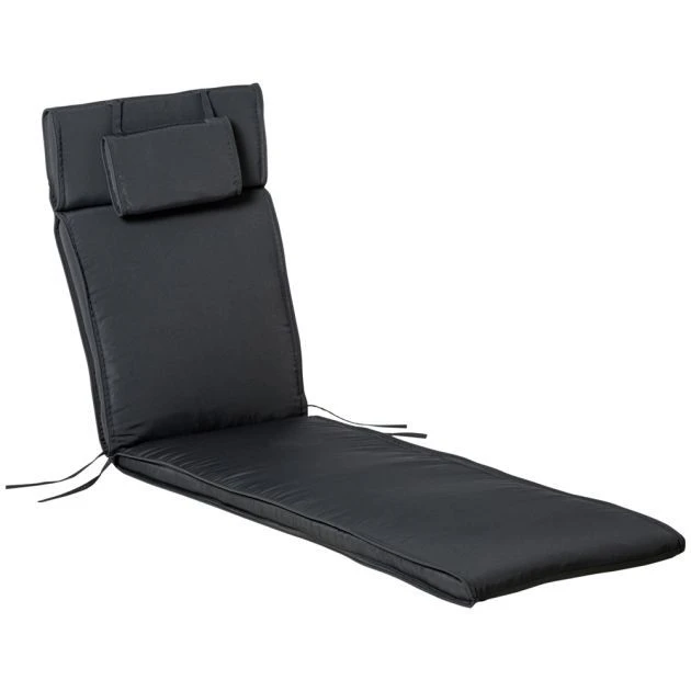 OUTSUNNY Sun Lounger Cushion Grey 2m 11 OUTSUNNY Sun Lounger Cushion Grey 2m - Image 9