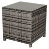 OUTSUNNY Rattan Garden Table Grey