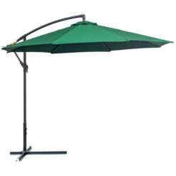 OUTSUNNY Overhanging Cantilever Banana Parasol Green 3m 14 OUTSUNNY Overhanging Cantilever Banana Parasol Green 3m -GardenChic Elegant Shop 1 1 163