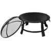 OUTSUNNY Round Metal Fire Pit 76cm 2 OUTSUNNY Round Metal Fire Pit 76cm -GardenChic Elegant Shop 1 1 196 17