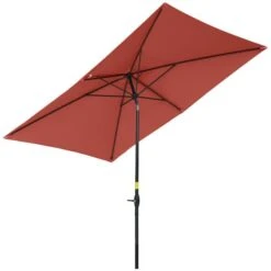 OUTSUNNY Patio Umbrella Metal Wine Red 2 X 3m -GardenChic Elegant Shop 1 1 196 4