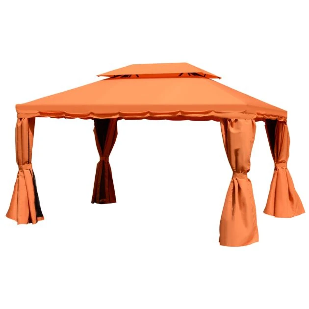 OUTSUNNY Aluminium Gazebo 2 Tier Orange - 3 X 4m 11 OUTSUNNY Aluminium Gazebo 2 Tier Orange - 3 X 4m - Image 9