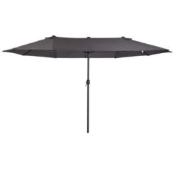 OUTSUNNY Garden Parasol Sun Umbrella Grey 4.6m -GardenChic Elegant Shop 1 1 200 15