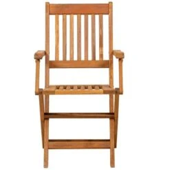 Manhattan Round Dining Set With Folding Armchairs 4 Seater -GardenChic Elegant Shop 110304 chair 1 2