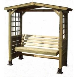 Pantheon Poseidon Timber Garden Swing Seat Arbour