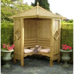 Corner Arbour With Full Internal Bench Style Seat