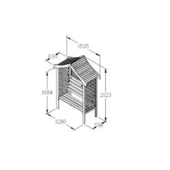 Parisienne Arbour With Attractive Roof Trim -GardenChic Elegant Shop 1391506614 51356900