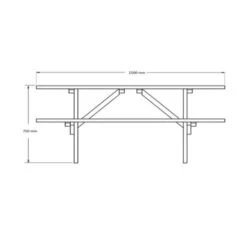 Pantheon Timber 6ft Garden Picnic Table -GardenChic Elegant Shop 1467215744 72664900