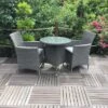Paris Bistro Set With Carver Chairs