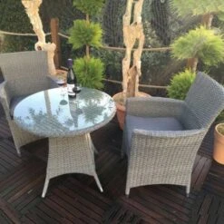 Paris Bistro Set With Carver Chairs -GardenChic Elegant Shop 1520261937 76300300