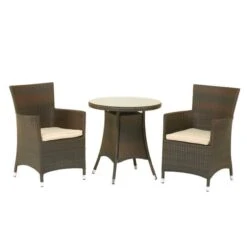 Cannes Mocha Brown Bistro Set -GardenChic Elegant Shop 1520419752 72408600
