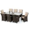 Maze LA 8 Seat Rectangular Dining Set With Ice Bucket -GardenChic Elegant Shop 1521206986 86119800