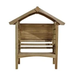 Cadiz Arbour With Attractive Roof Trim And Side Trellis Panels -GardenChic Elegant Shop 1541416451 07441300