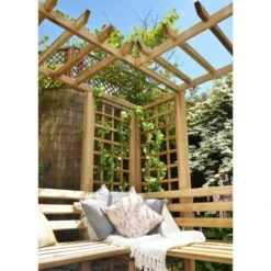 Sorrento Corner Arbour With Large Seating Area -GardenChic Elegant Shop 1541420638 36215600