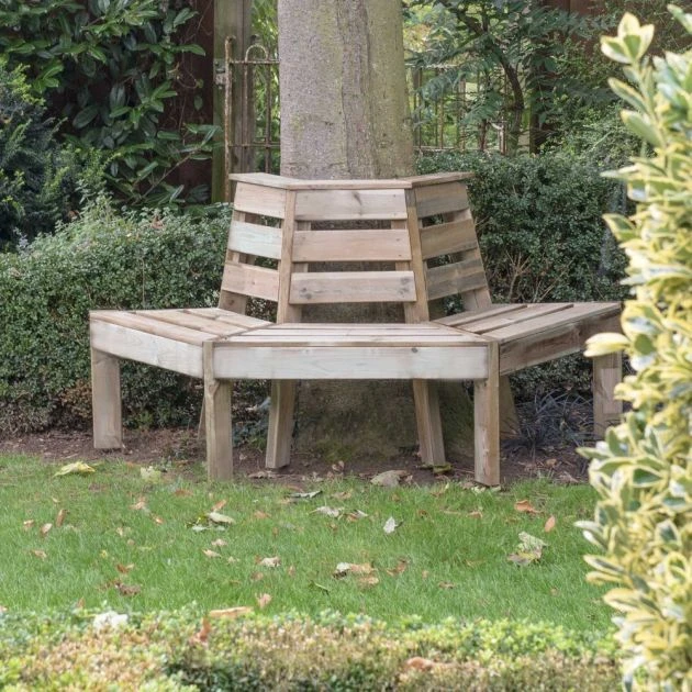 Timber Half Round Tree Seat 3 Timber Half Round Tree Seat