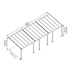 Sierra 3m Width White Patio Cover -GardenChic Elegant Shop 1542376042 54293900