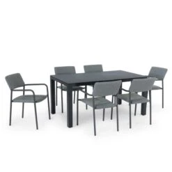 Maze Lounge Bliss 6 Seat Rectangular Dining Set -GardenChic Elegant Shop 1548689022 95452400