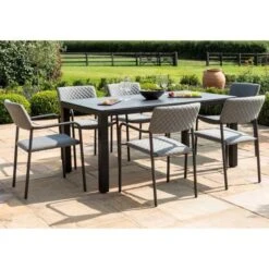 Maze Lounge Bliss 6 Seat Rectangular Dining Set -GardenChic Elegant Shop 1548689027 97976000