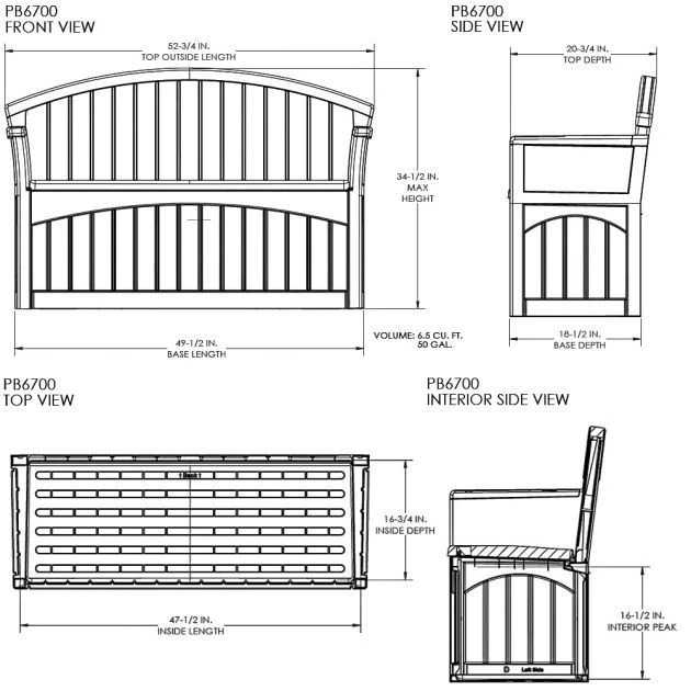 Patio Storage Seat Double 4 Patio Storage Seat Double - Image 2