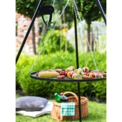 Cook King Black Steel Grate Tripod Grill