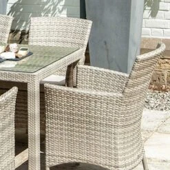 Ocean Pearl Fiji Wave Rectangular Dining Set -GardenChic Elegant Shop 1560160770 80892700