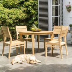 Roble 1.25m Round Dining Set -GardenChic Elegant Shop 1561126729 68065400