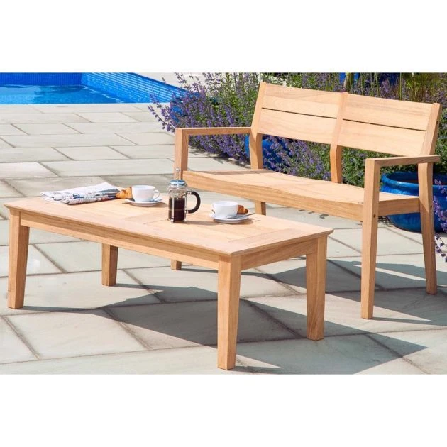 Roble 4ft Bench And Coffee Table Set 3 Roble 4ft Bench And Coffee Table Set