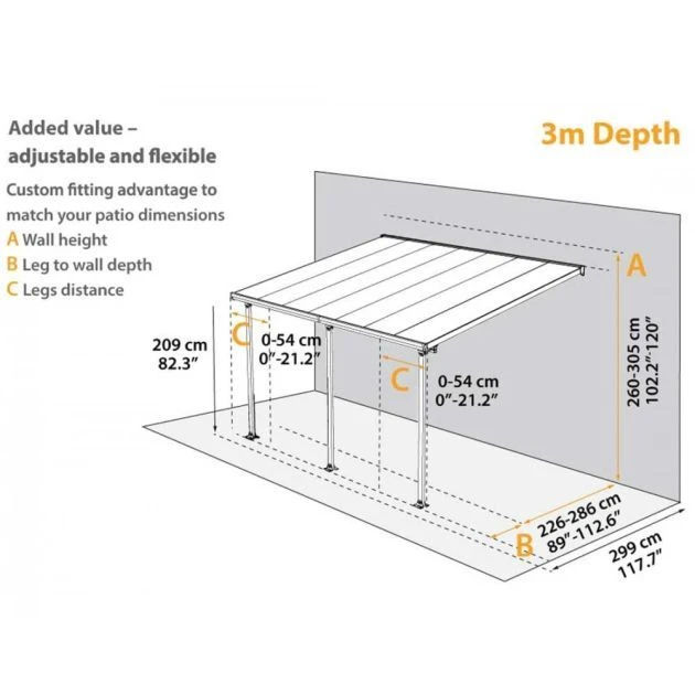 Sierra 3m X 7.3m Grey Patio Cover 11 Sierra 3m X 7.3m Grey Patio Cover - Image 9