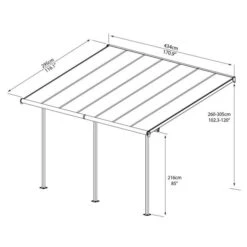 Sierra 3m X 4.25m White Patio Cover -GardenChic Elegant Shop 1565340691 08740300