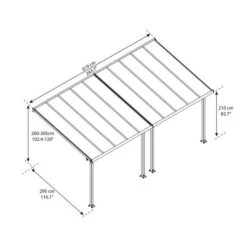 Olympia 3m X 6.10m Patio Cover Grey -GardenChic Elegant Shop 1565686162 25942500