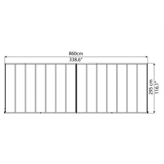 Olympia 3m X 8.51m Patio Cover Grey 5 Olympia 3m X 8.51m Patio Cover Grey - Image 3