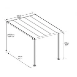 Olympia 3m X 3.05m Patio Cover White -GardenChic Elegant Shop 1565689704 88408400