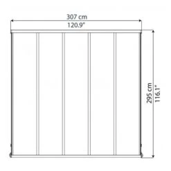 Olympia 3m X 3.05m Patio Cover White -GardenChic Elegant Shop 1565689708 94660900