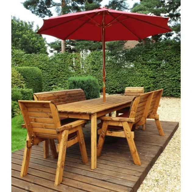 8 Seater Rectangular Table Set With Benches 4 8 Seater Rectangular Table Set With Benches - Image 2