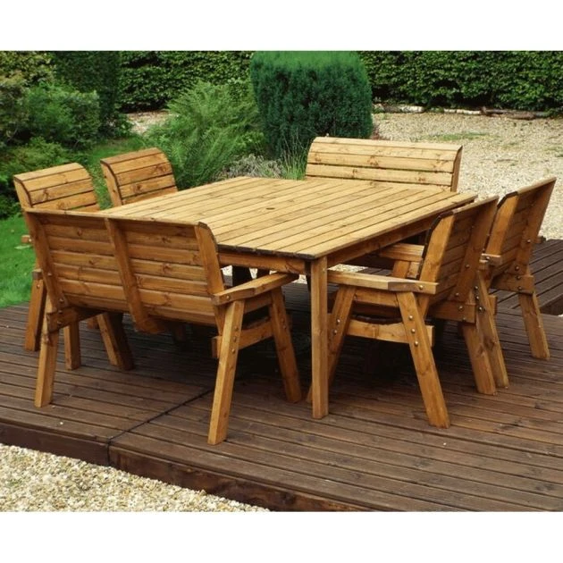 8 Seater Square Table Set With Benches 4 8 Seater Square Table Set With Benches - Image 2