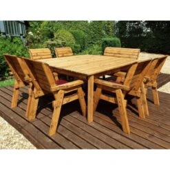 8 Seater Square Table Set With Benches 9 8 Seater Square Table Set With Benches -GardenChic Elegant Shop 1606813747 19737100
