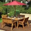 8 Seater Square Table Set With 4 X Benches