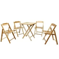 Tramontina Beer Foldable Garden Set 5 Piece Teak