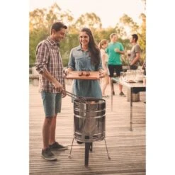 Tramontina Stainless Steel Barrel Charcoal BBQ Grill -GardenChic Elegant Shop 1627550686 28557500