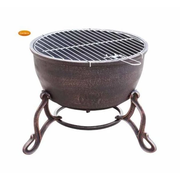 Elidir Cast Iron Fire Bowl With BBQ Grill 5 Elidir Cast Iron Fire Bowl With BBQ Grill - Image 3