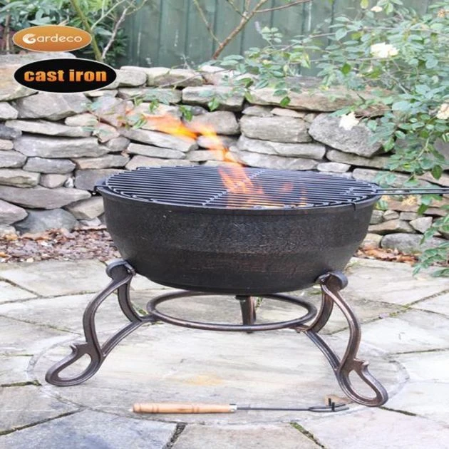 Elidir Cast Iron Fire Bowl With BBQ Grill 7 Elidir Cast Iron Fire Bowl With BBQ Grill - Image 5