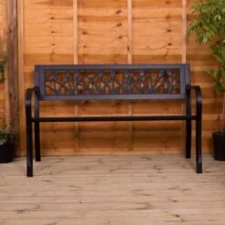 Steel Garden Bench Tulip -GardenChic Elegant Shop 1628771360 52182100