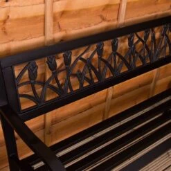 Steel Garden Bench Tulip -GardenChic Elegant Shop 1628771376 94382400