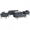 Maze Pulse 3 Seater Sofa Set With Fire Pit Table