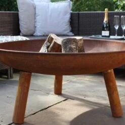 Spark Fire Pit With Legs Rust 60cm -GardenChic Elegant Shop 1634657639 44169300