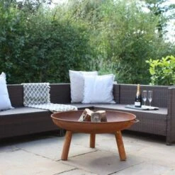 Spark Fire Pit With Legs Rust 81cm -GardenChic Elegant Shop 1634657953 95837200 1