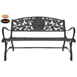 Cast Iron Bench With Greenman Decoration