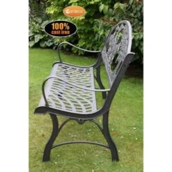 100% Cast Iron Bench With Tree -GardenChic Elegant Shop 1636018828 99255500