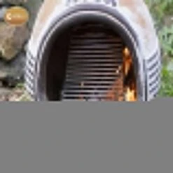 Steel And Wood Removable BBQ Grill